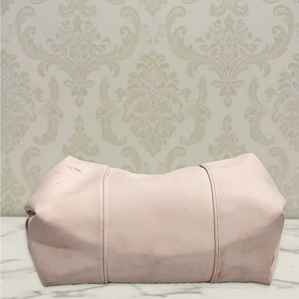 Dior Pink Polyurethane Makeup Bag Pouch with CD Monogram Lining- Flawed Gem